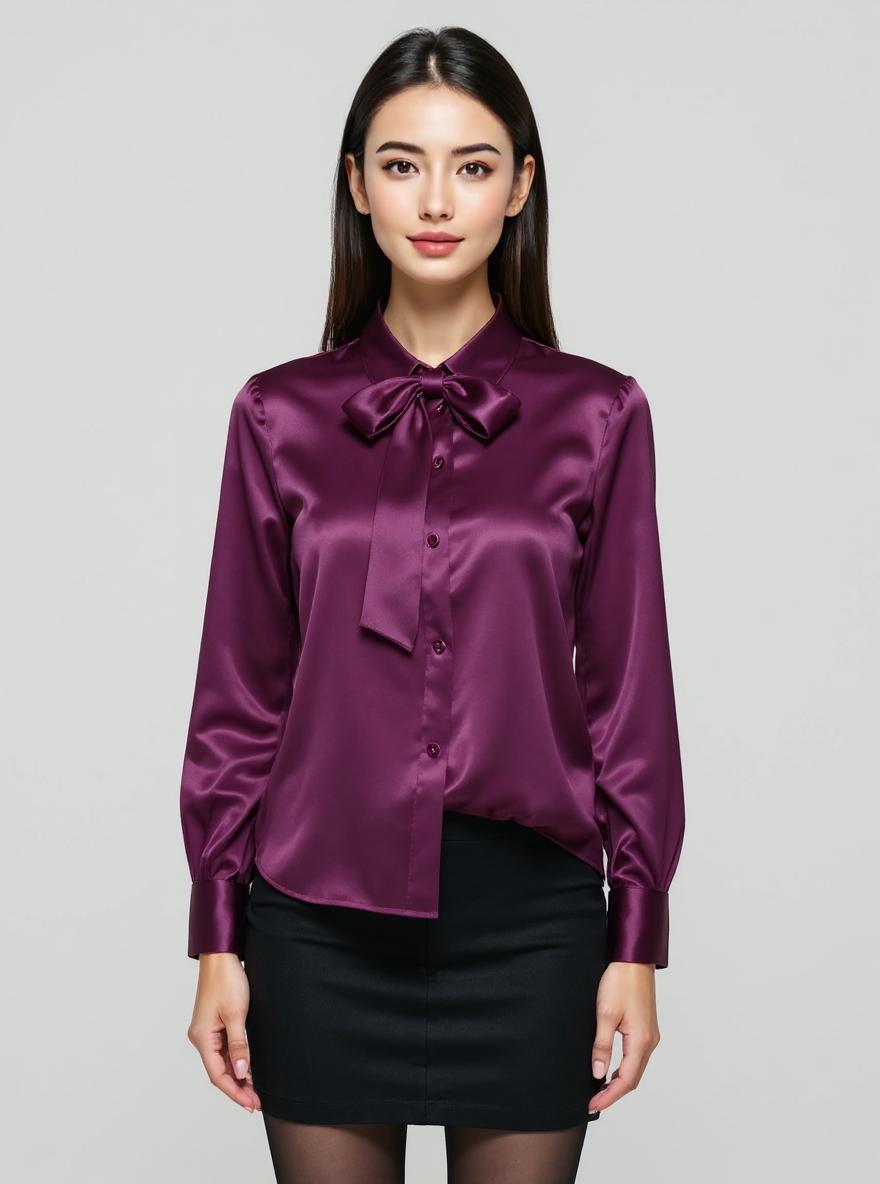 Purple Silk Blouse
